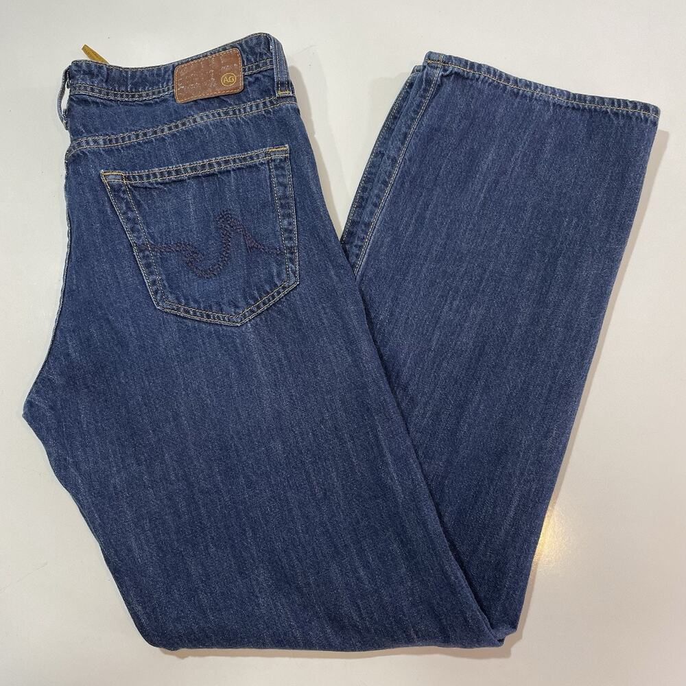 Ag Adriano Goldschmied Men's Straight Jeans - Deep Indigo Blue